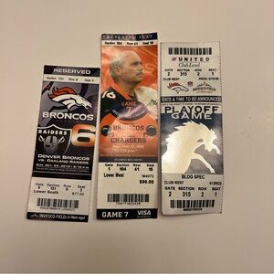 Bronco Early 2000’s NFL Tickets‎